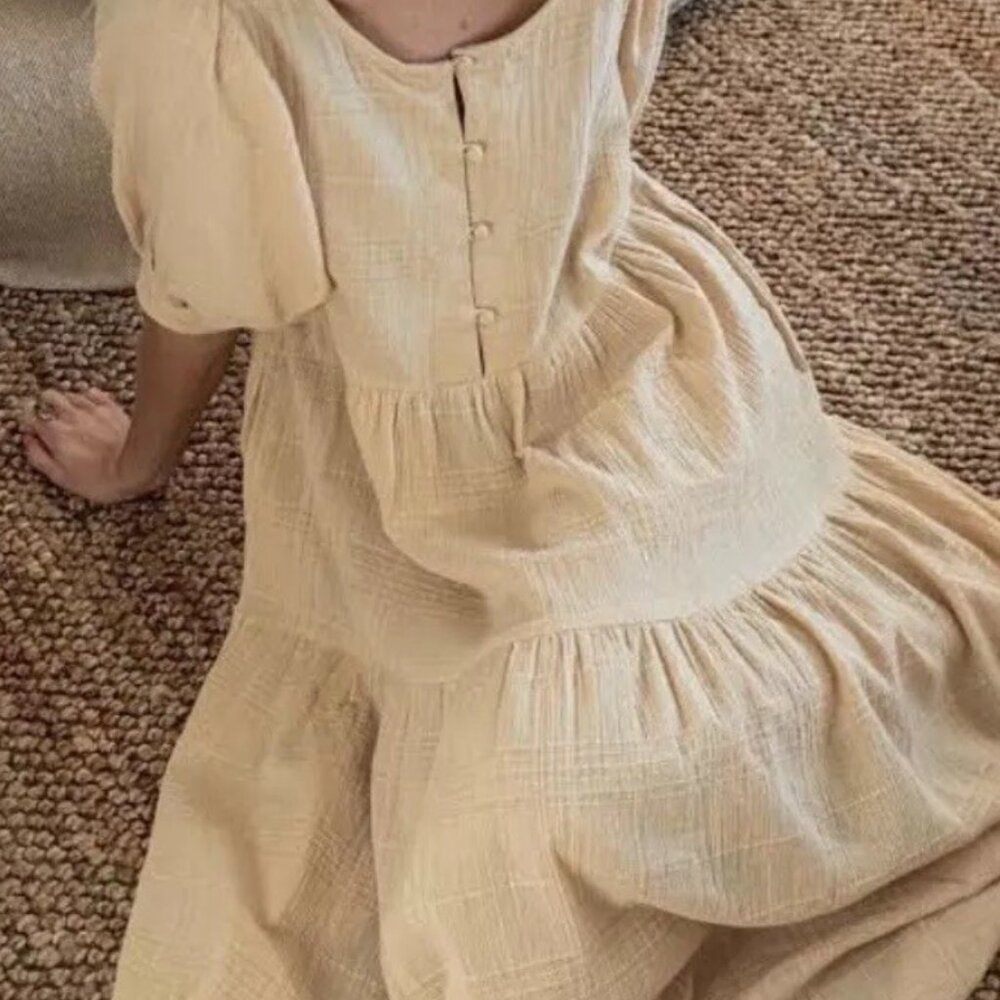 Daughters of India Ela dress in chamomile